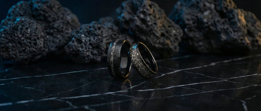Gibeon Meteorite Wedding Bands