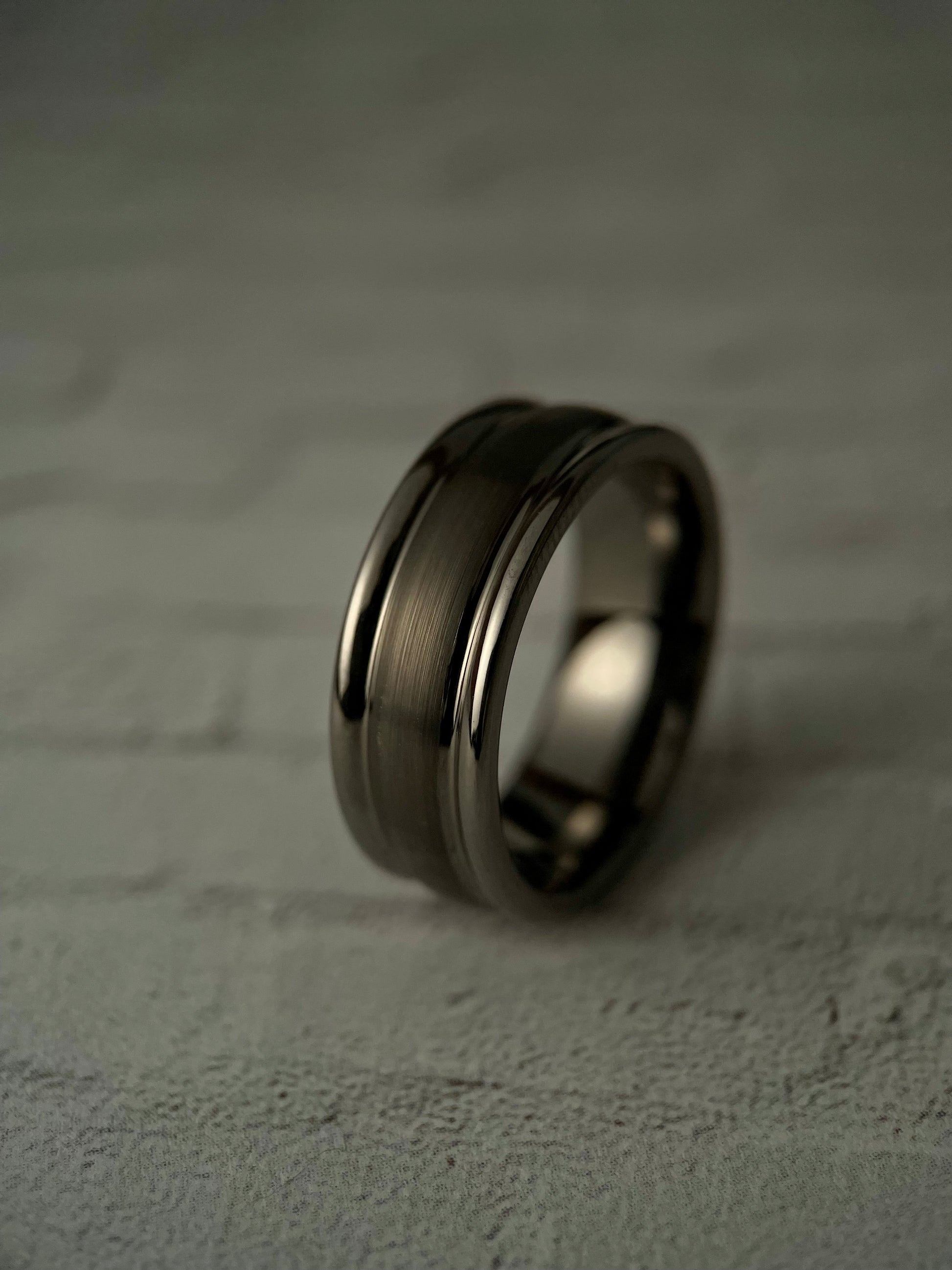 Deneb’s Elegance: Classic Brushed Dome Tungsten Ring Regalia Rings