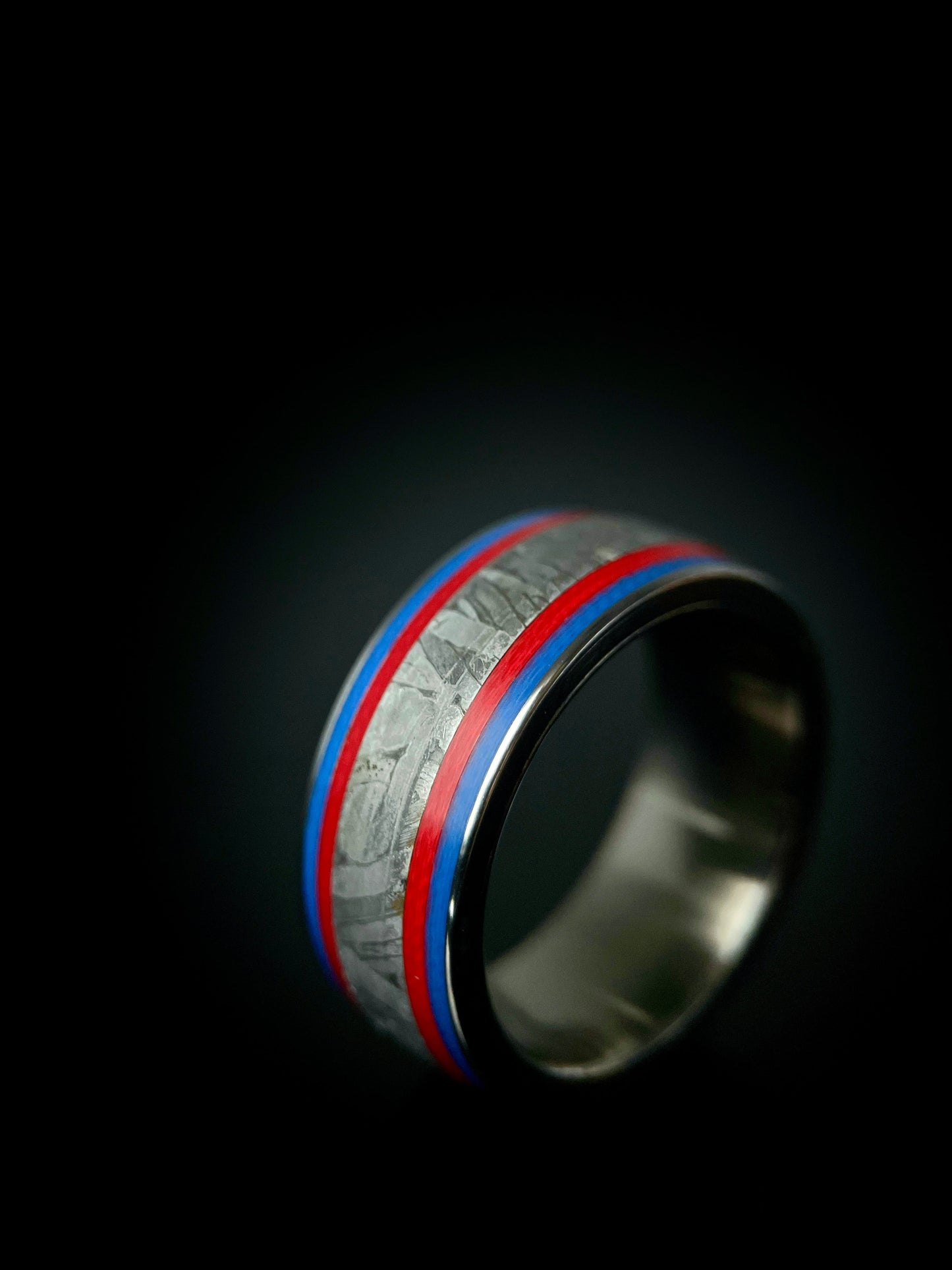 The Sirius | Titanium & Muonionalusta Meteorite Ring Regalia Rings