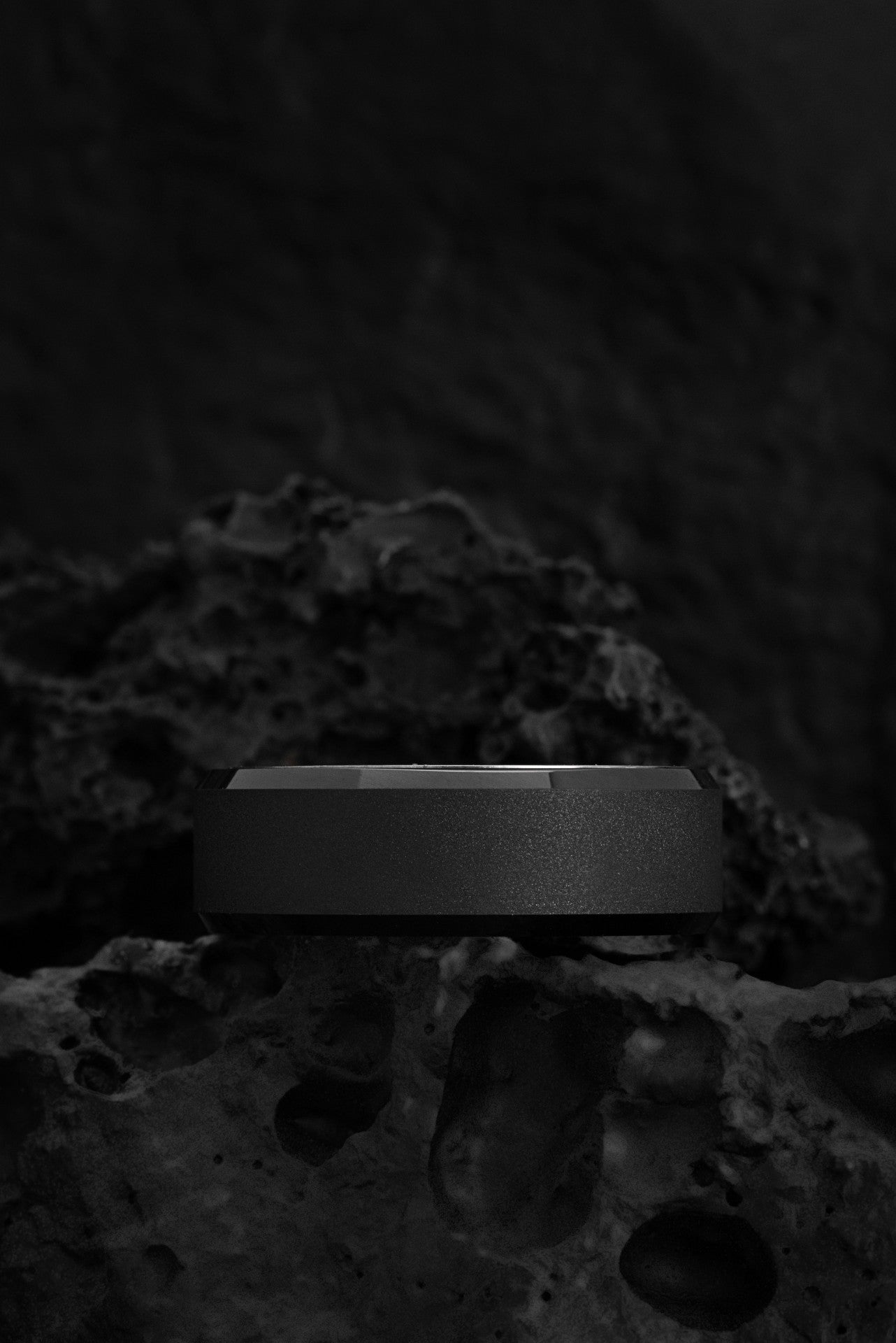 The Zephyrus : Contemporary Titanium and Black Brushed Tungsten Ring My Store