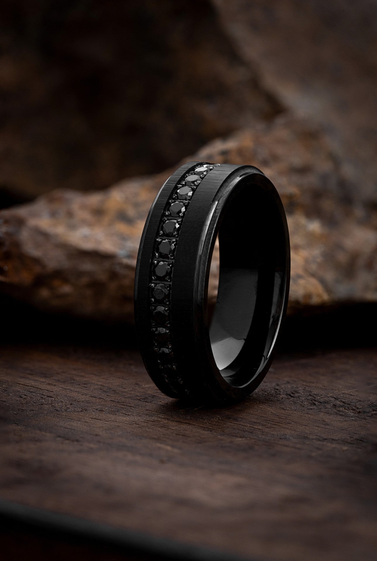 The Achilles: The Matte Black Tungsten Ring of Strength