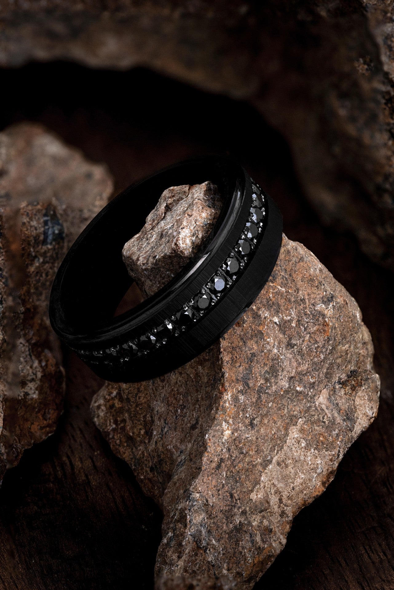 The Achilles: The Matte Black Tungsten Ring of Strength