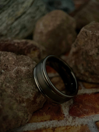 Deneb’s Elegance: Classic Brushed Dome Tungsten Ring Regalia Rings