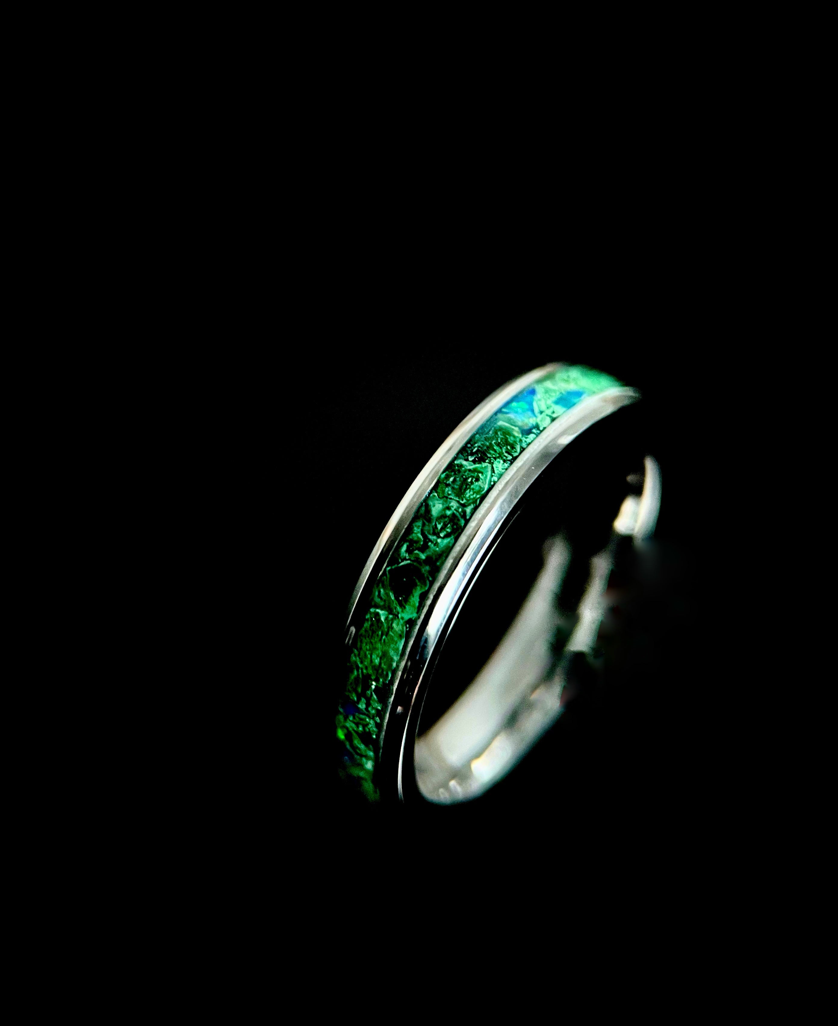 Altair : Malachite and Blue Opal Ring