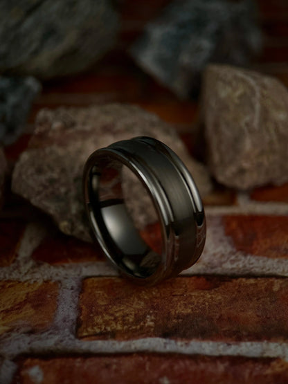 Deneb’s Elegance: Classic Brushed Dome Tungsten Ring