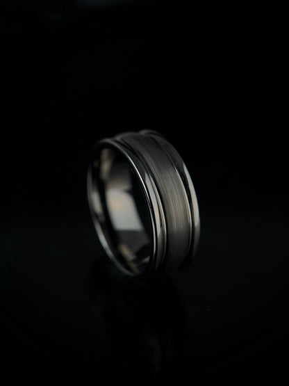 Deneb’s Elegance: Classic Brushed Dome Tungsten Ring Regalia Rings