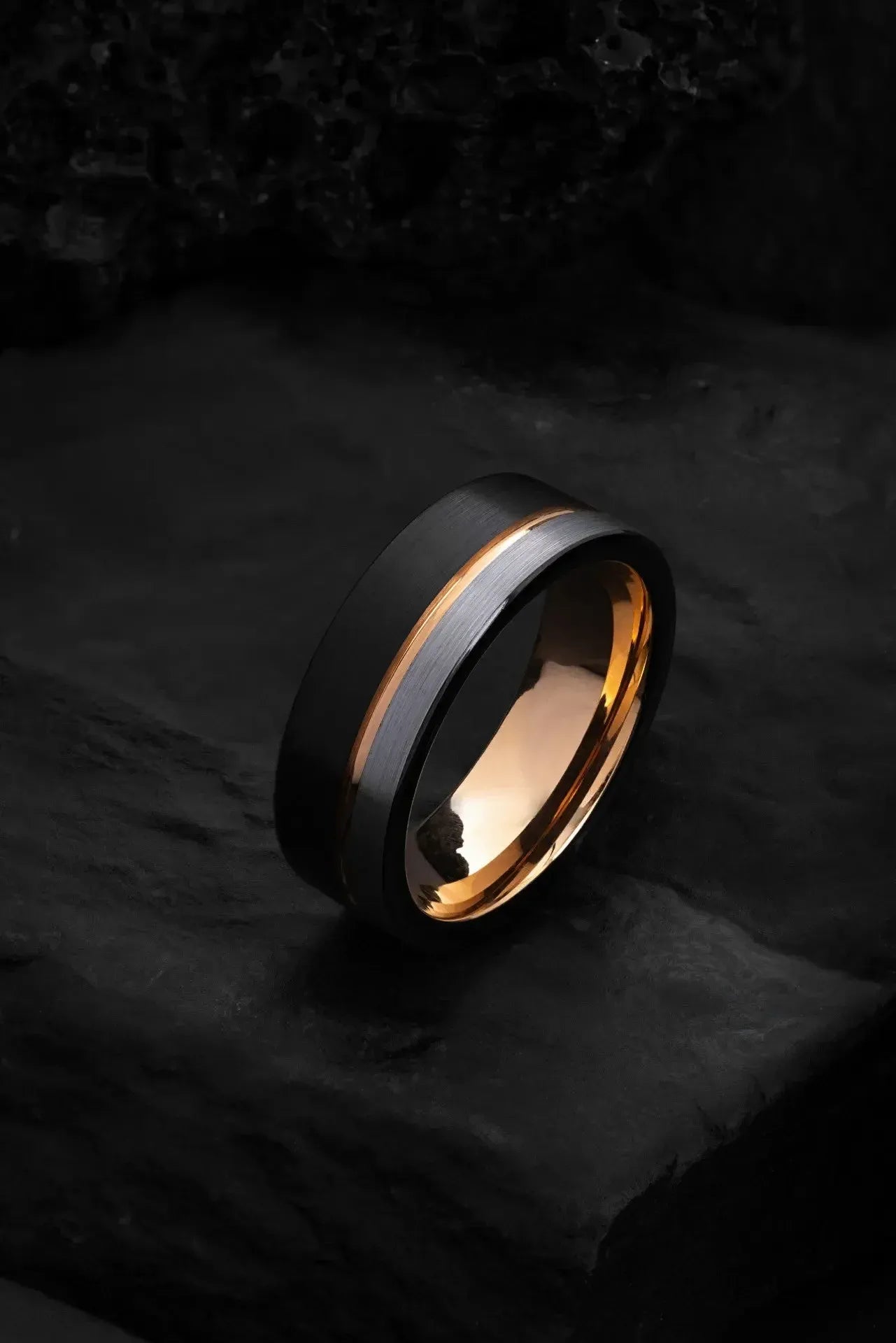 The Athena: Timeless Tungsten with Rose Gold Touch