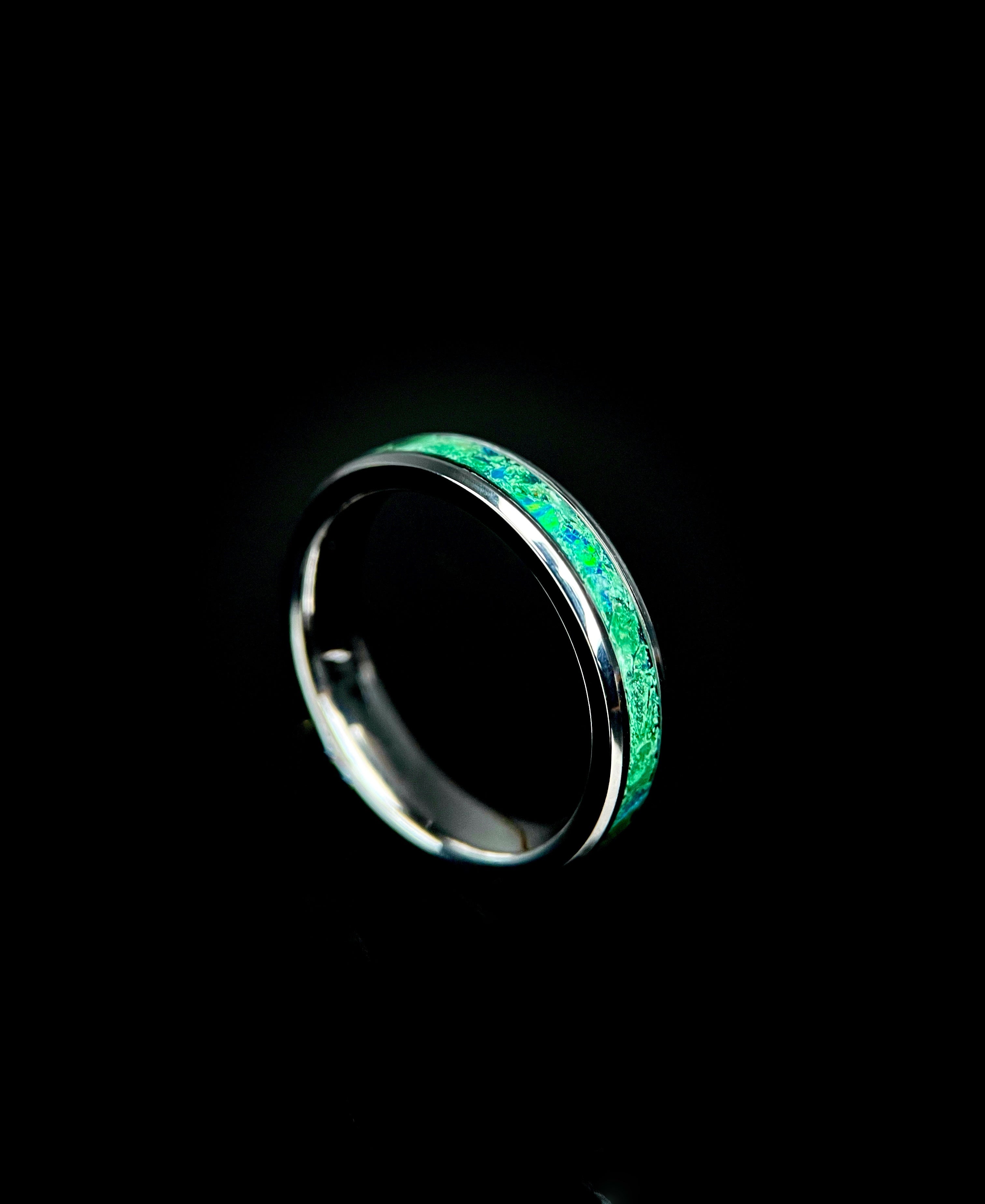 Altair : Malachite and Blue Opal Ring