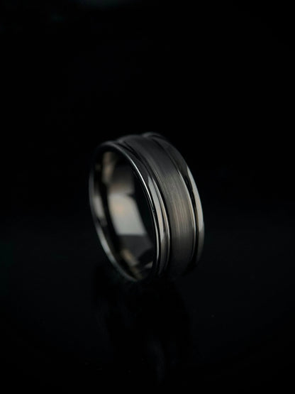 Deneb’s Elegance: Classic Brushed Dome Tungsten Ring