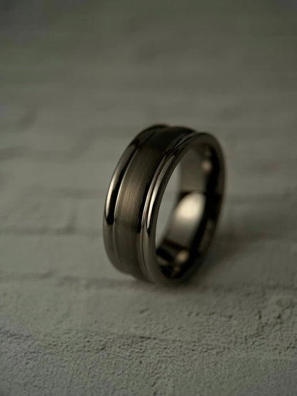 Deneb’s Elegance: Classic Brushed Dome Tungsten Ring