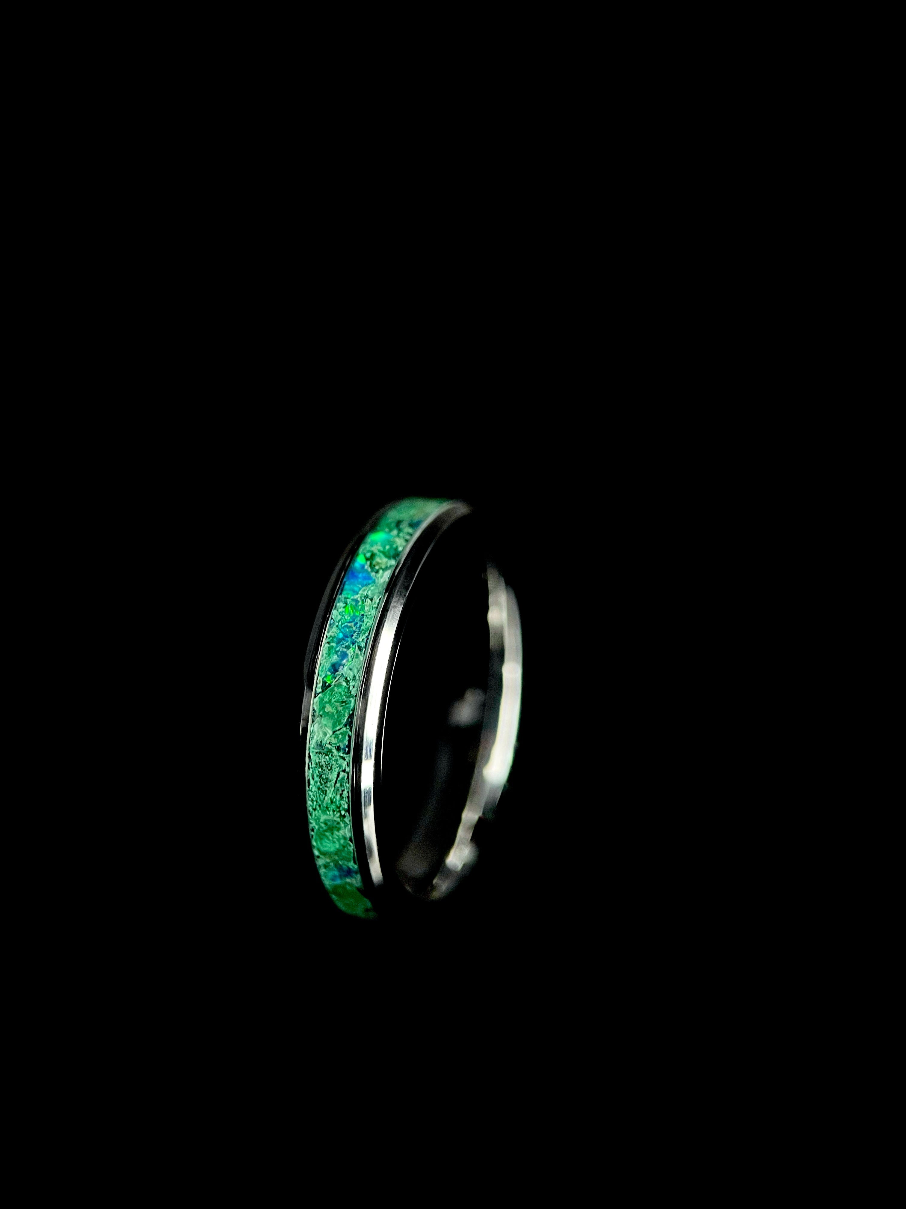 Altair : Malachite and Blue Opal Ring