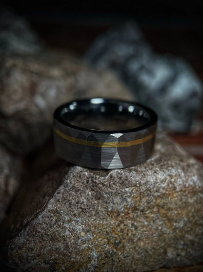The Chimera: Finest Quality Tungsten Carbide and 14k Gold Ring