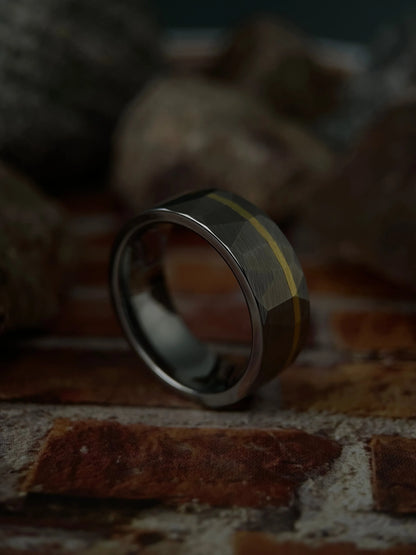 The Chimera: Finest Quality Tungsten Carbide and 14k Gold Ring