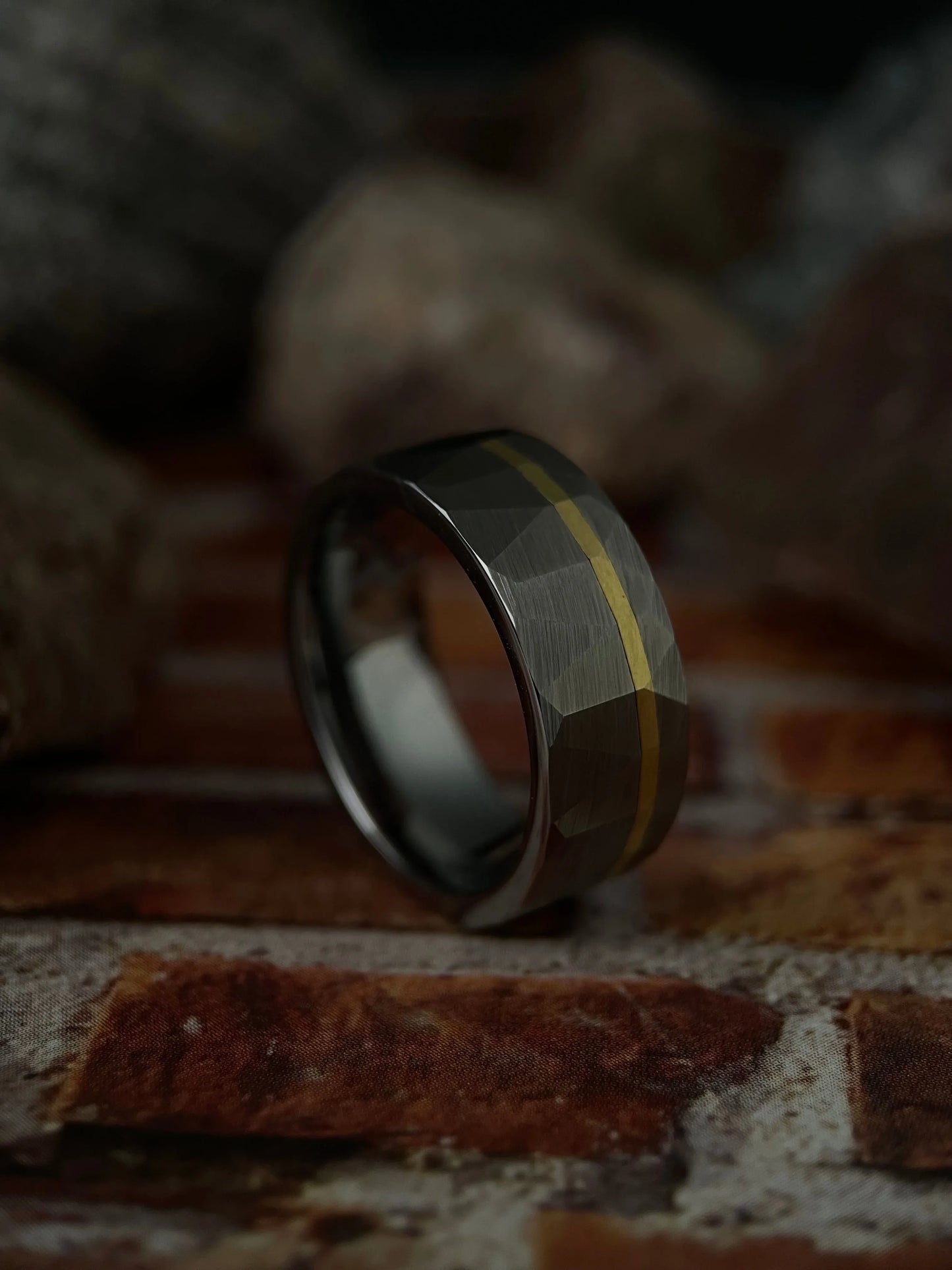 The Chimera: Finest Quality Tungsten Carbide and 14k Gold Ring