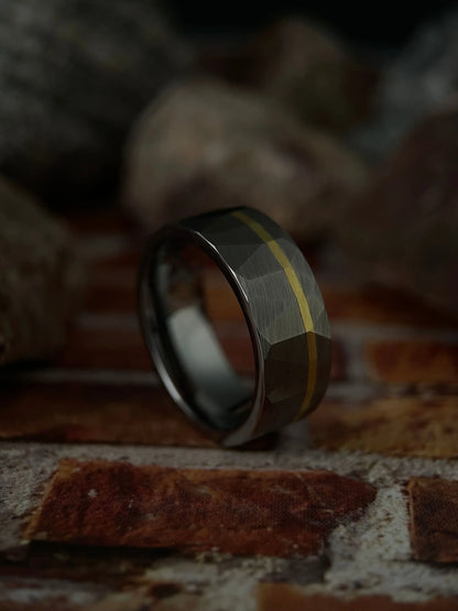 The Chimera: Finest Quality Tungsten Carbide and 14k Gold Ring