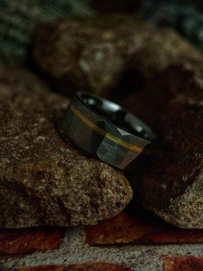 The Chimera: Finest Quality Tungsten Carbide and 14k Gold Ring