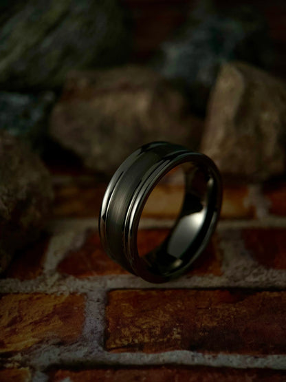 Deneb’s Elegance: Classic Brushed Dome Tungsten Ring