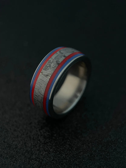 The Sirius | Titanium & Muonionalusta Meteorite Ring