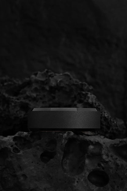 The Thanatos: Bold Black Tungsten with Rose Gold Contrast