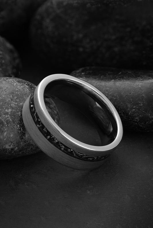 silver tungsten ring